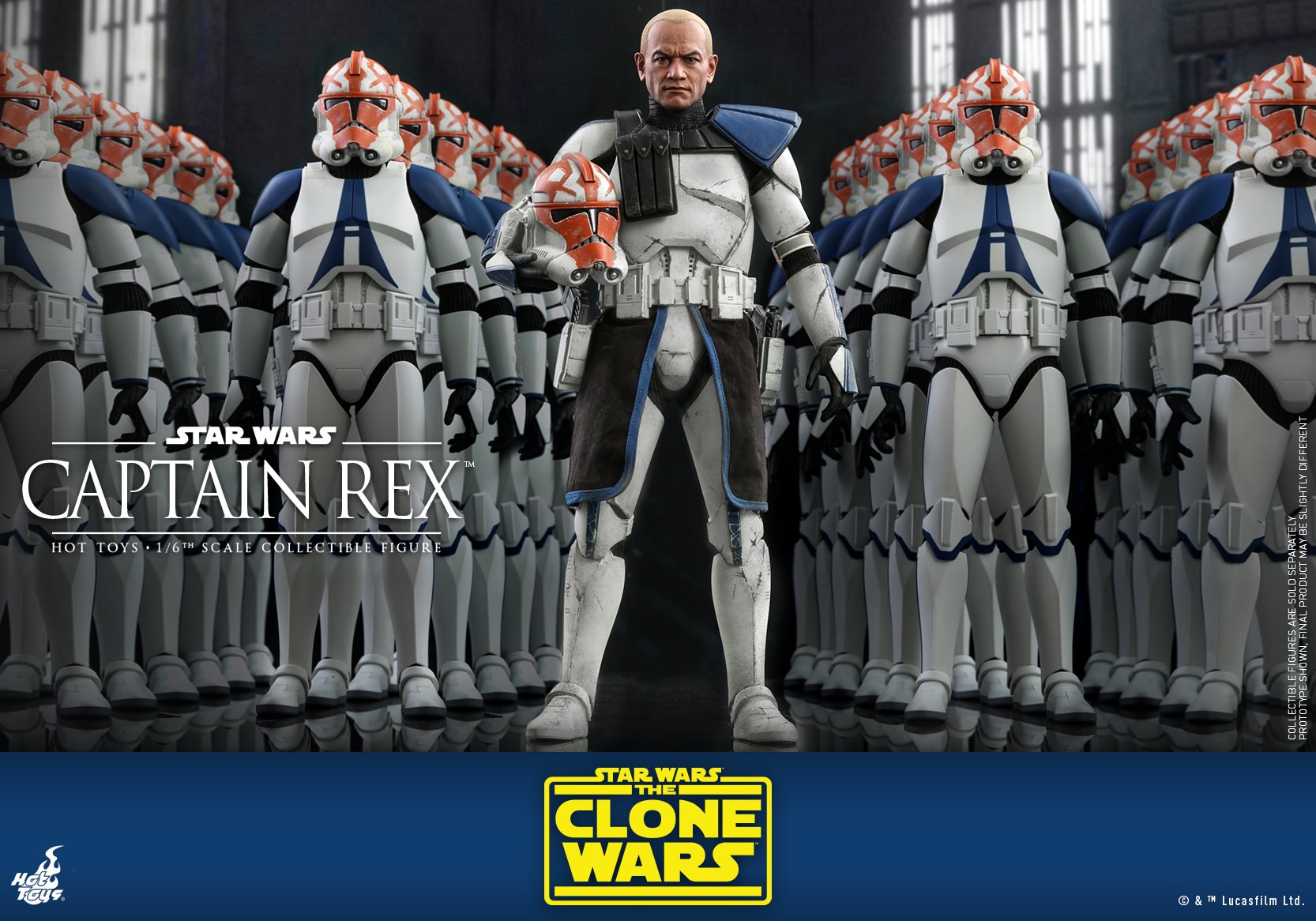 Hot Toys Star Wars Clone Wars Captain Rex Sixth Scale Figure TMS018